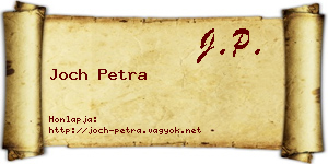 Joch Petra névjegykártya